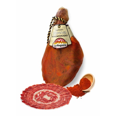 JAMÓN CURADO RESERVA PIMENTONADO + JAMONERO